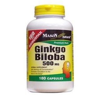 Ginkgo Biloba 500mg, 180 Capsules $7.96 free shipping