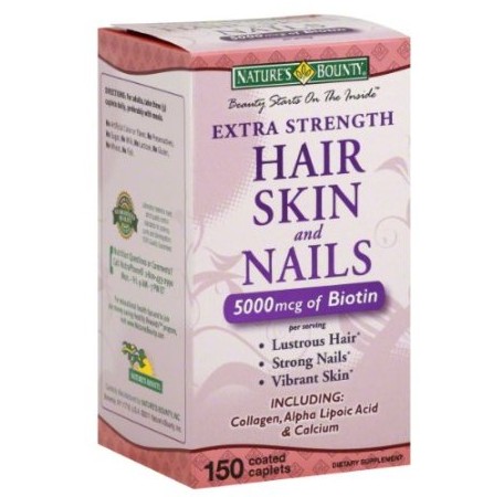 Nature's Bounty Hair Skin and Nails 5000 mcg of Biotin per Serving - 250 Coated Tablets $12.84