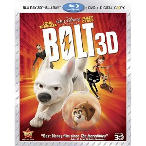 迪士尼动画电影《Bolt闪电狗 》4版本合1：3D蓝光/蓝光/DVD/数字版 现打折60%仅售$19.99