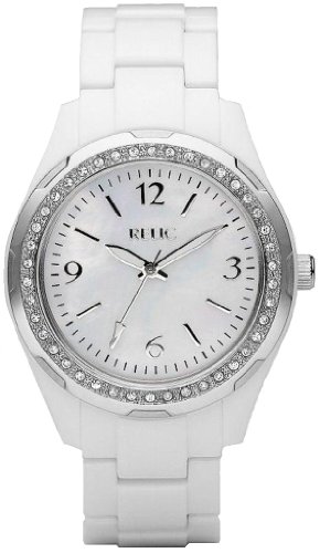 Relic ZRJ11006 奧地利水晶白色樹脂女士手錶特價僅售$28.42 折扣59%
