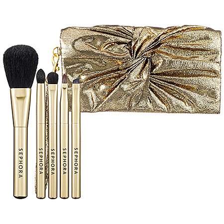 SEPHORA COLLECTION Bow Clutch Brush Set Gold $36.00 + $5.95 shipping
