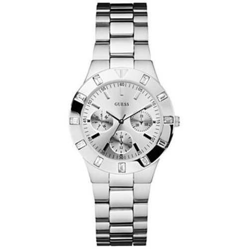 GUESS 女款拋光運動中型精鋼手錶 特價僅售 $88.99