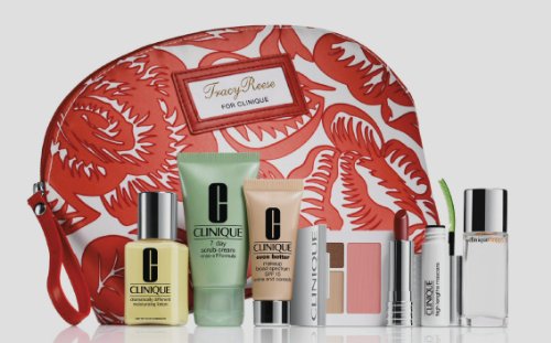 Clinique 2012 Winter 8 pcs beauty essentials + Tracy Reese for Clinique Cosmetics Bag *$80 Value*$26.00+ $4.49 shipping