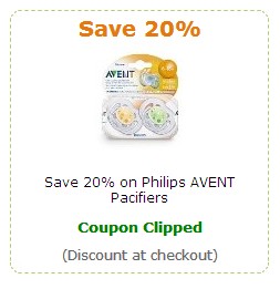 Save 20% on Philips AVENT Pacifiers!
