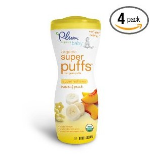 宝宝营养辅食！Plum Organics香蕉黄桃星星泡芙1.5-Ounce (4瓶装)$11.36 包邮