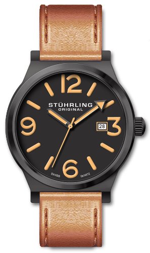 Stuhrling Original Men's 454.3355K1 Osprey Swiss Quartz Date Beige Watch  $59.99