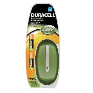 Duracell Mini Charger, with Two Pre Charged, AA batteries, Colors may vary (Packaging May Vary)  $3.48
