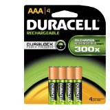 Duracell Rechargeable Aaa Batteries 4 Count (Pack of 2) $9.29