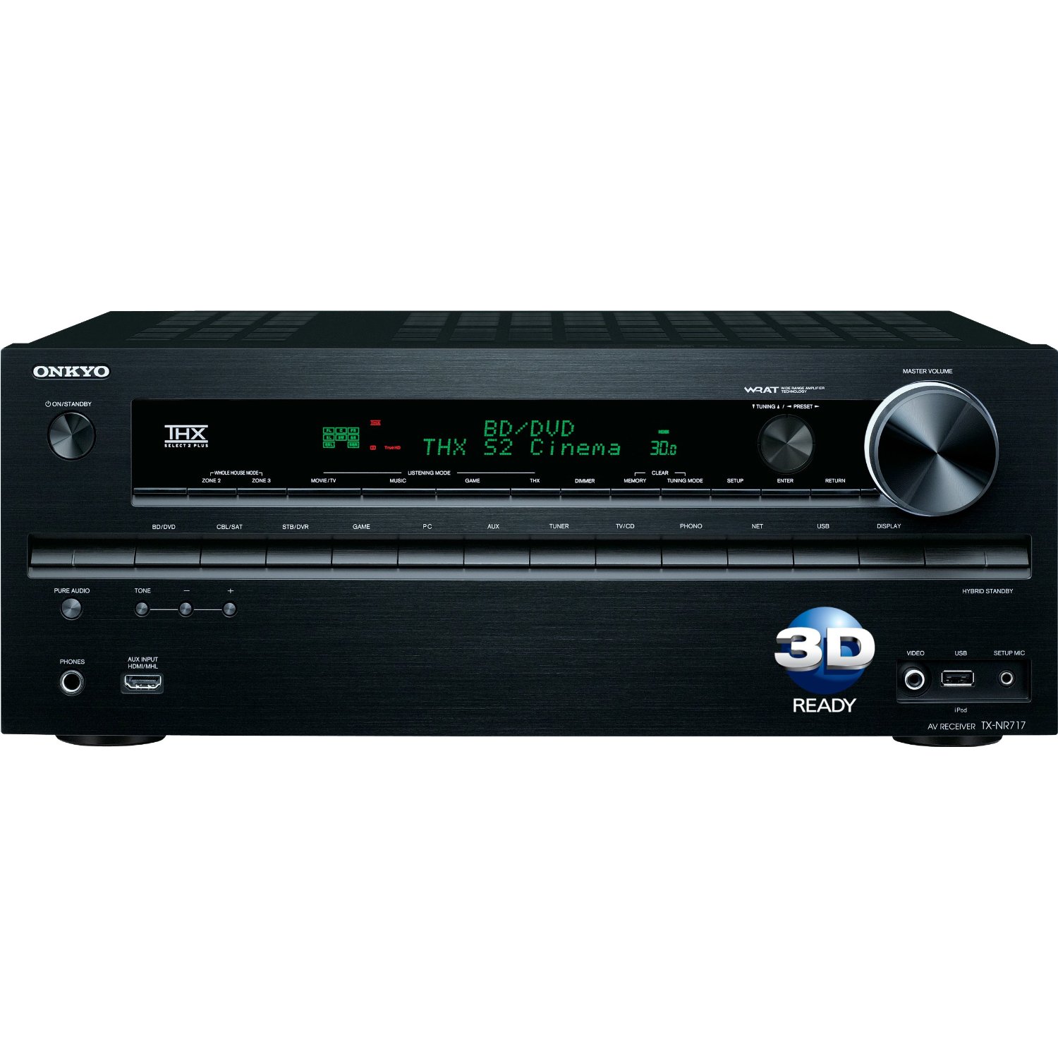 Onkyo TX-NR717 7.2-Channel Home Theater A/V Receiver (Black)  $489.99