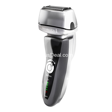 Remington FR-500 Pivot and Flex Men's Rechargeable Shaver with Two Flexing Foils and Intercept Trimmer, Grey, only $37.16, free shipping