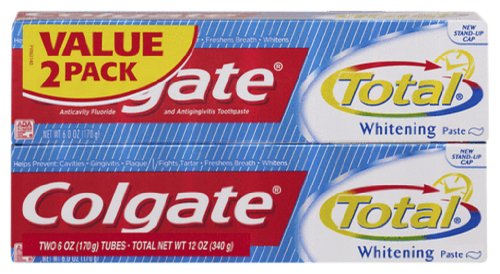 Colgate Total Whitening Toothpaste Twin Pack, 12-Ounce $3.72