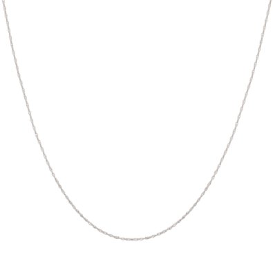 Duragold 14k White Gold Solid Perfectina Chain Necklace (1.0mm), 16