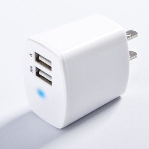 PowerGen Dual Port USB 2.1A 10W AC Travel Wall Charger - White $9.99