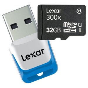 Lexar microSDHC 300x 32GB UHS-I闪存卡和USB 3.0特价仅售$26.99(60%)