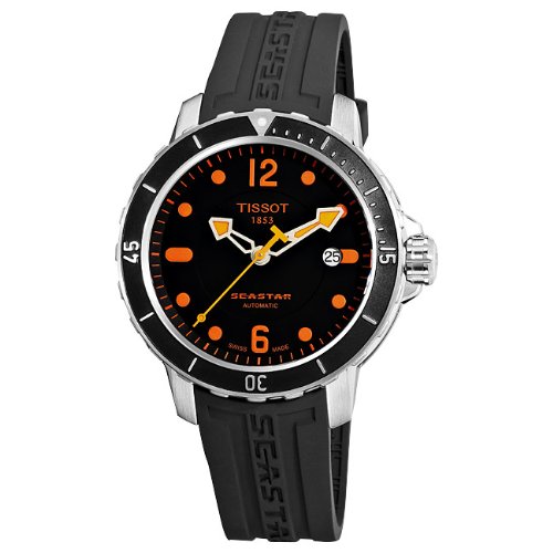 Tissot Men's T0664071705701 SeaStar Black Automatic Dial Watch  $563.42