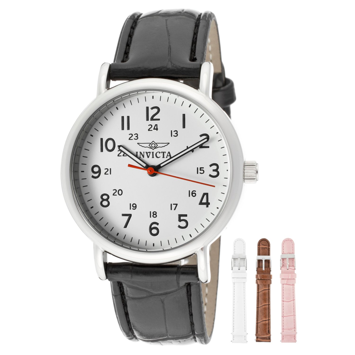 Invicta 12803 Specialty Collection 白錶盤女表套裝 (含4款可替換錶帶)  $29.99  