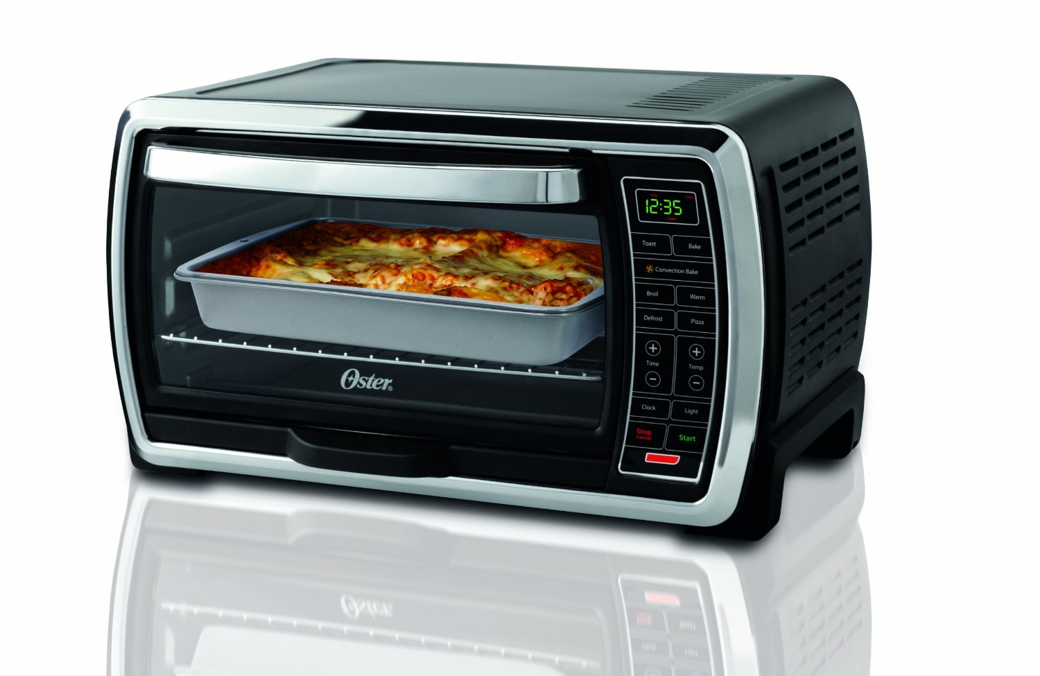 Oster TSSTTVMNDG Digital Large Capacity Toaster Oven, Black/Polished Stainless Accents  $59.99
