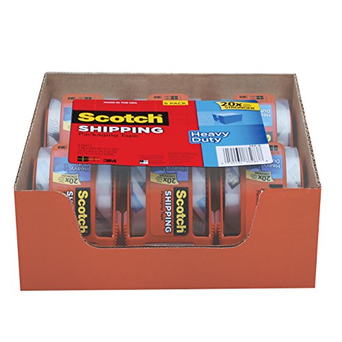 Scotch Heavy Duty Shipping Packaging Tape, 1.88 Inches x 800 Inches, 6 Rolls with Dispenser (142-6), only $13.85 free shipping after using SS