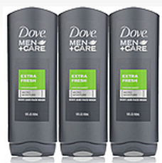 Dove Men+Care Body and Face Wash, Extra Fresh 18 oz, Pack of 3  $11.38