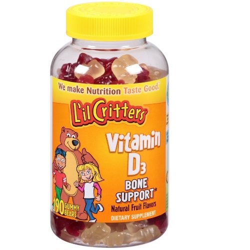 史低！L'il Critters Gummy Bears with Vitamin D 小熊糖含维生素D 190粒，原价$14.99，现仅售 $8.54免运费