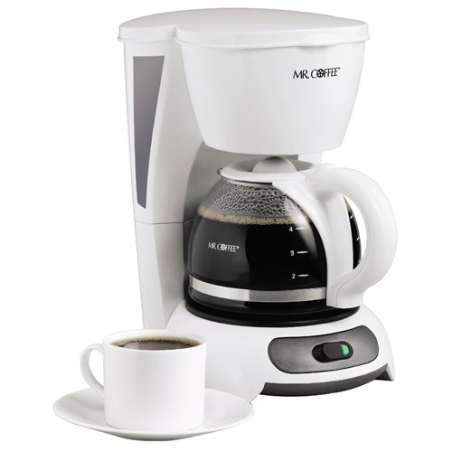 Mr. Coffee TF4GTF 4-Cup Switch Coffeemaker, White with Gold Tone Filter $23.74