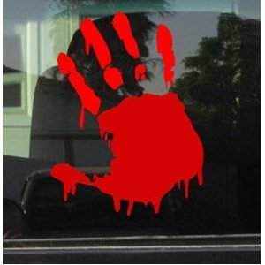 BLOODY ZOMBIE HAND PRINT(Right Hand) $2.51+free shipping