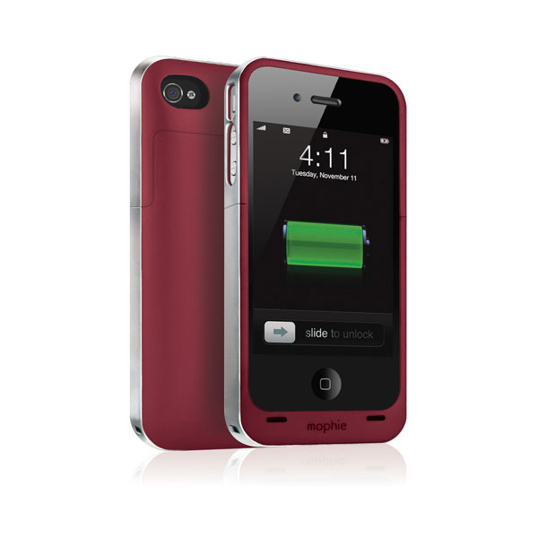 Mophie Juice Pack Air Case and Rechargeable Battery for iPhone 4 Compatible with Verizon & AT&T iPhone 4 (Red) $48.67