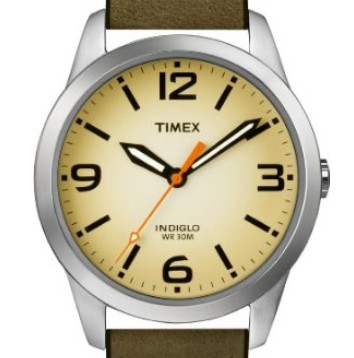 Timex Men's T2N632 Weekender Classic Casual Olive Leather Strap Watch$17.99(60%)