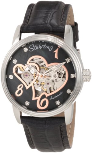 Stuhrling Original 斯圖靈 349.1115N27 女士施華洛世奇水晶背透自動機械腕錶 特價$122.00 (71%off)