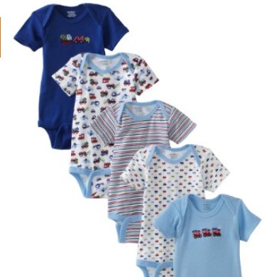 Gerber 嘉宝新生儿-9个月男宝100％纯棉哈衣五件套特价仅售$12.20