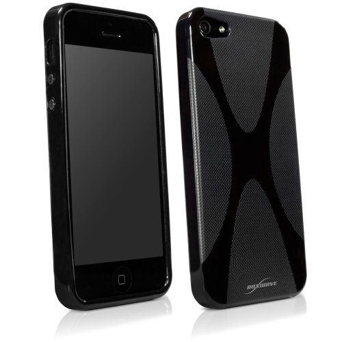 白菜价！BoxWave苹果iPhone5 高级纹理TPU橡胶保护套 黑色 特价仅售$3.70(89%off) 