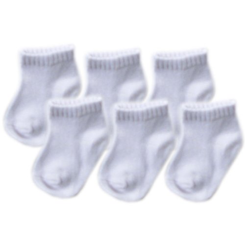 Luvable Friends No Show Baby Socks, 6 Pack, White  $4.99 + $1.99 shipping 