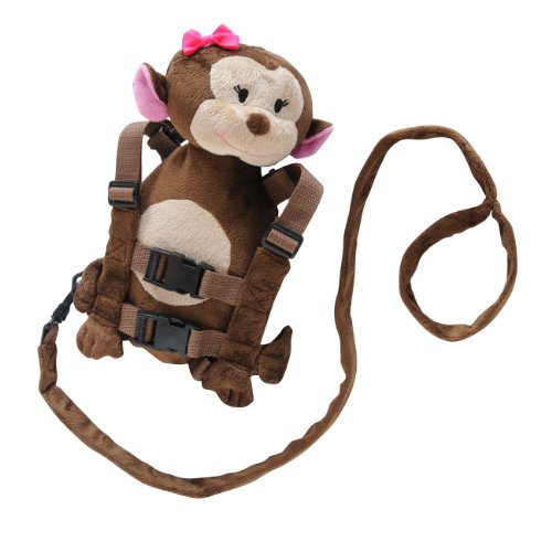 Eddie Bauer 可愛小猴子嬰幼兒學步帶/防走失背包 2合1 女寶款特價僅售$9.99 