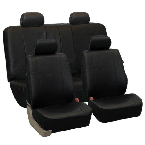 FH-PU005114 Exquisite Leather Car Seat Covers, Airbag compatible and Rear Split Black Color $59.99(38%)