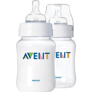 Philips AVENT 9 Ounce BPA Free Classic Polypropylene Bottles, 2-Pack $9.60(31%)