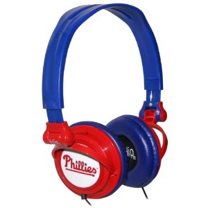 MLB Philadelphia Phillies Lightweight Deep Bass Stereo Headphones $4.01