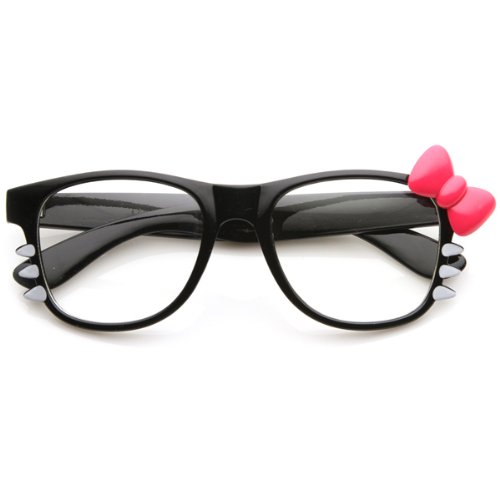 Womens Retro Fashion Kitty Clear Lens Glasses w/ Bow and Whiskers    $3.99+$1.95shipping