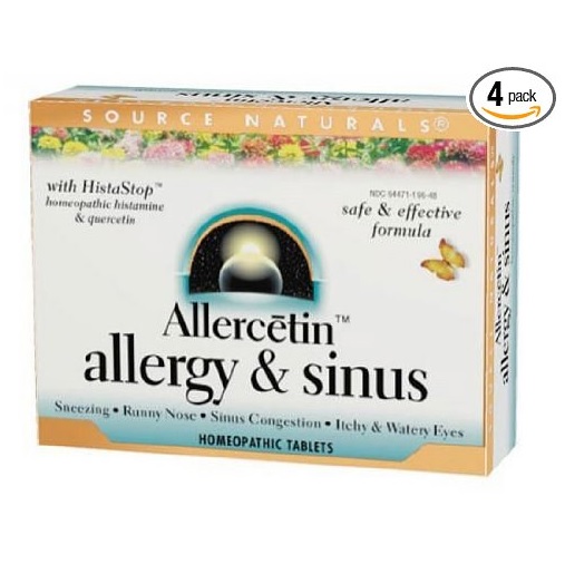 Source Naturals Allercetin Allergy and Sinus, 48 Tablets (Pack of 4), only $16.42, free shipping