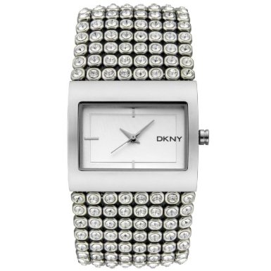DKNY Women's NY4661 Crystal Accented Stainless Steel Watch   $119.31（23%off）