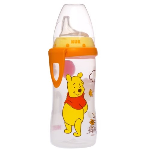 NUK Disney迪斯尼維尼熊嬰兒10oz硅膠鴨嘴杯，10 oz容量，現僅售$3.31
