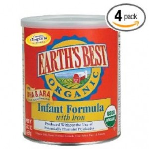 史低價！EARTH'S BEST世界最好嬰兒有機強化鐵奶粉，23.2/罐，共4罐，現點擊coupon后僅售$71.97，免運費