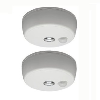 Mr.Beams MB982 Battery Operated Indoor/Outdoor Motion Sensing LED Ceiling Light, White, 2-Pack $15.33