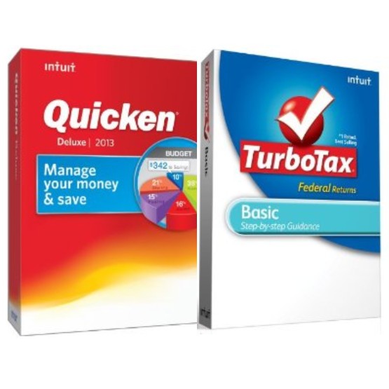 Quicken Deluxe 2013 with TurboTax Basic Federal for PC for $21.17