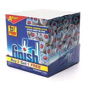 Finish 洗碗机用强效清新香味清洁球（96粒装） $12.54