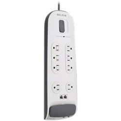Belkin 8 Outlet Surge Protector with Telephone Protection $14.98