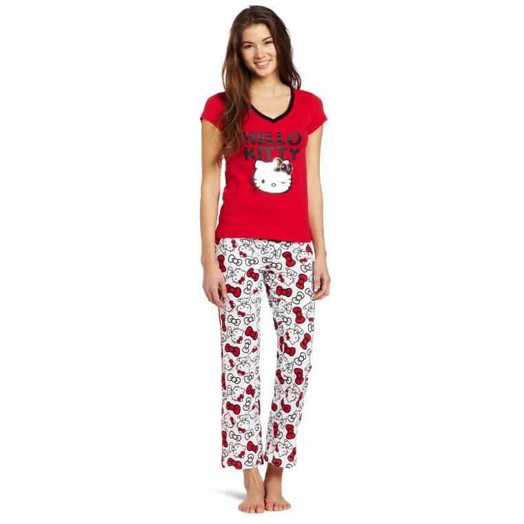 Hello Kitty Women's Hk Bow Print Pajama Set $21.26