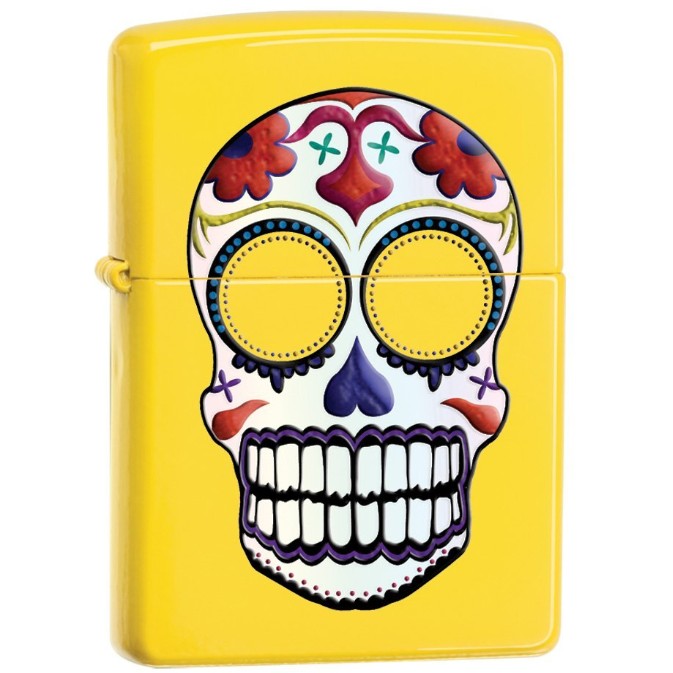 Zippo Skull Pocket Lighter (Yellow, 5 1/2 x 3 1/2 cm) 	$14.89(45%off) 