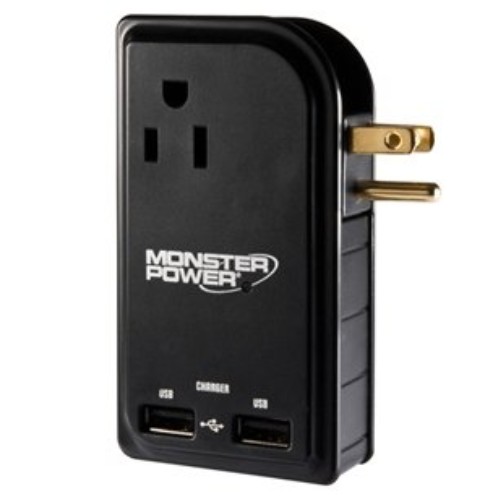 Monster Outlets To Go MP OTG300 LTOP 300 for Laptops 3 Outlets, 2 USB - Bubble Package $8.99