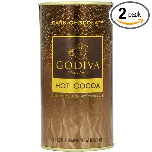 Godiva 歌帝梵 冲泡式热可可粉 黑巧克力味14.5oz *2罐装 $24.89 