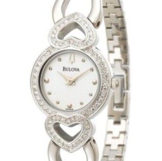近史低！Bulova 寶路華 96X006 Crystal 女士水晶腕錶 特價僅售$122.06(59%off)免運費及免費退貨